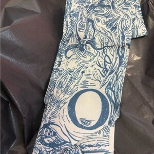 Elegant Blue and White Hair Scarf